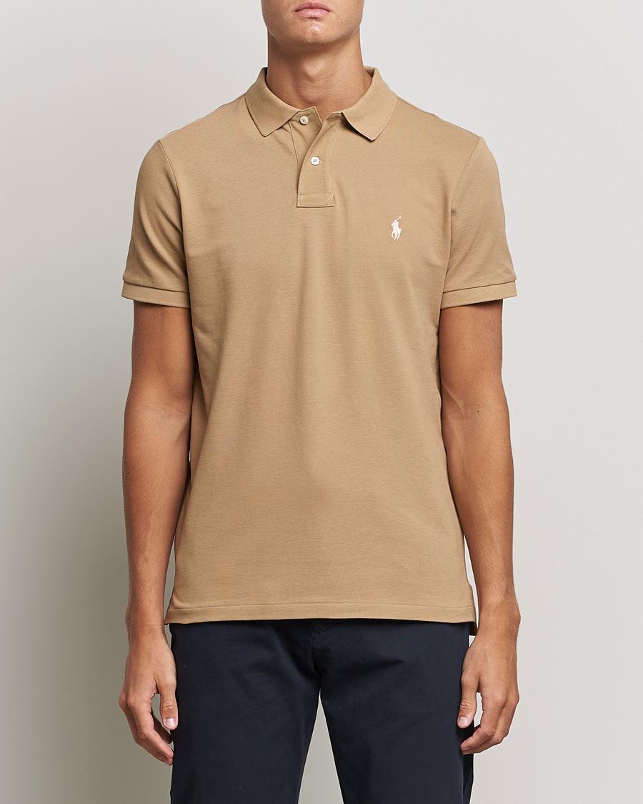 Herr | Pikéer | Polo Ralph Lauren | Custom Slim Fit Polo Luxury Tan