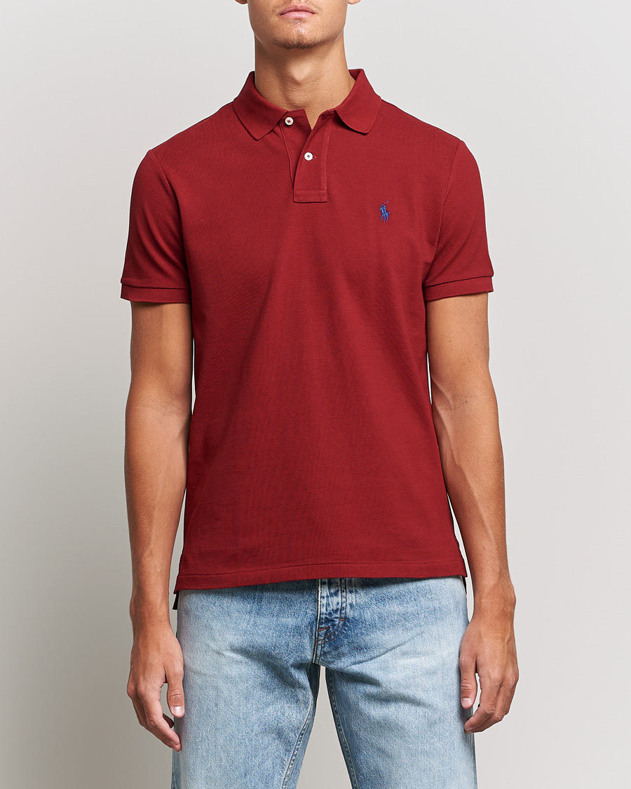 Herr | Pikéer | Polo Ralph Lauren | Custom Slim Fit Polo Holiday Red