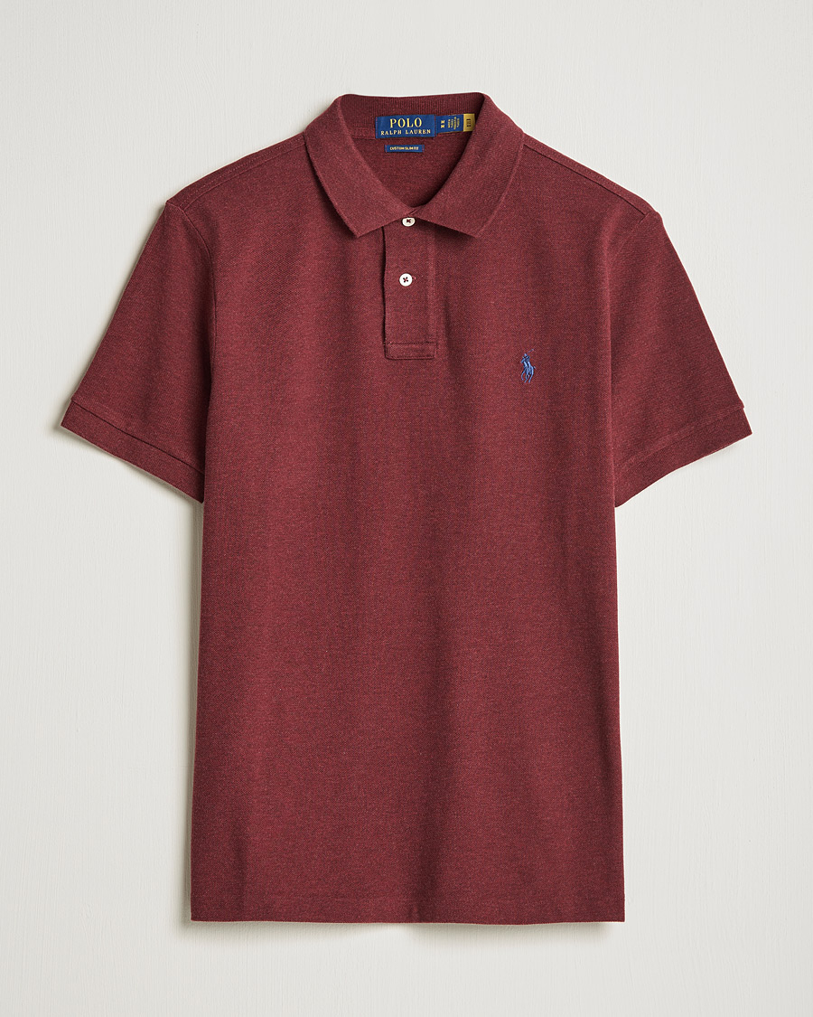 Herr | Pikéer | Polo Ralph Lauren | Custom Slim Fit Polo Spring Wine Heather