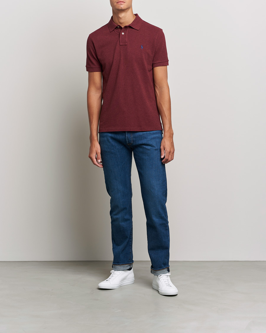 Herr | Pikéer | Polo Ralph Lauren | Custom Slim Fit Polo Spring Wine Heather