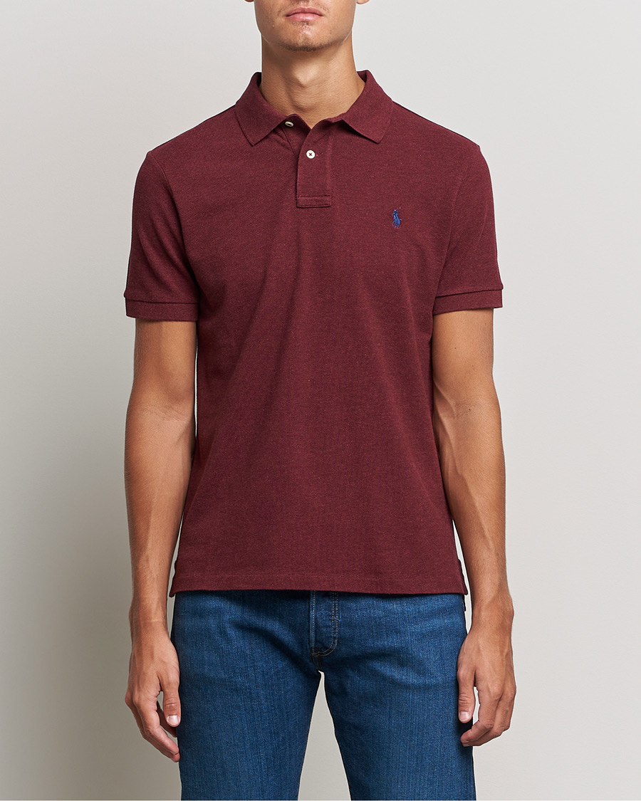 Herr | Pikéer | Polo Ralph Lauren | Custom Slim Fit Polo Spring Wine Heather