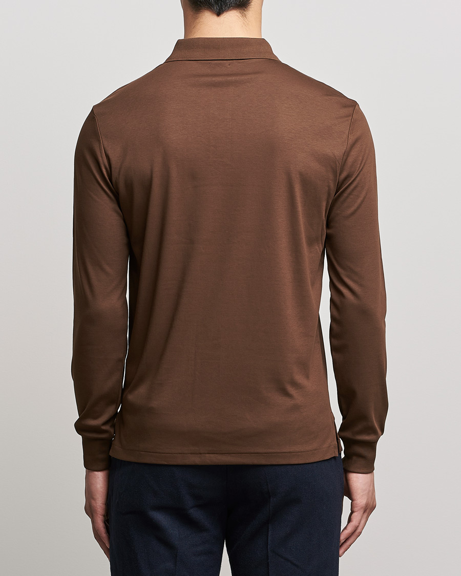 Herr | Tröjor | Polo Ralph Lauren | Luxury Pima Cotton Long Sleeve Polo American Brown