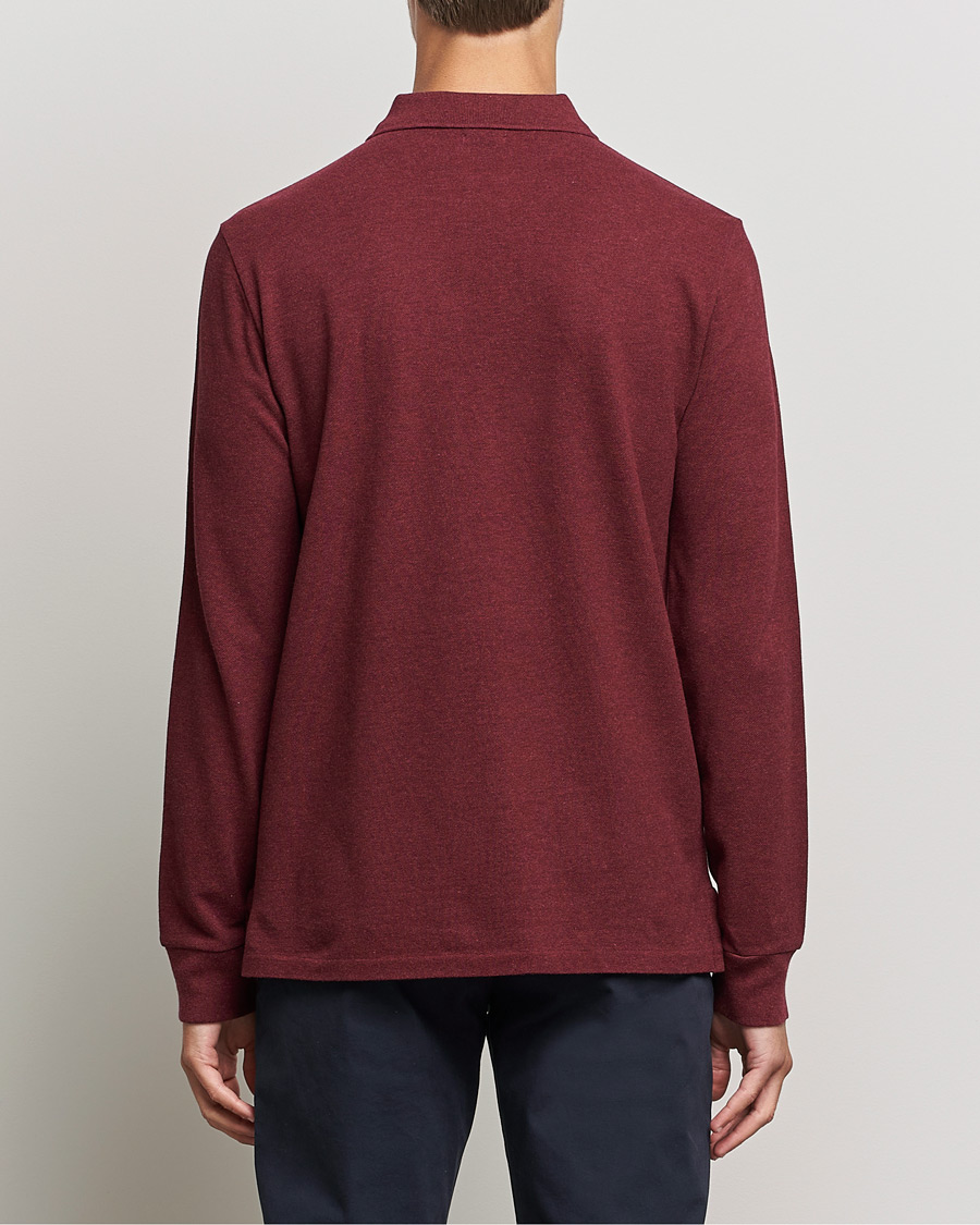 Herr | Tröjor | Polo Ralph Lauren | Custom Slim Fit Long Sleeve Polo Wine Heather