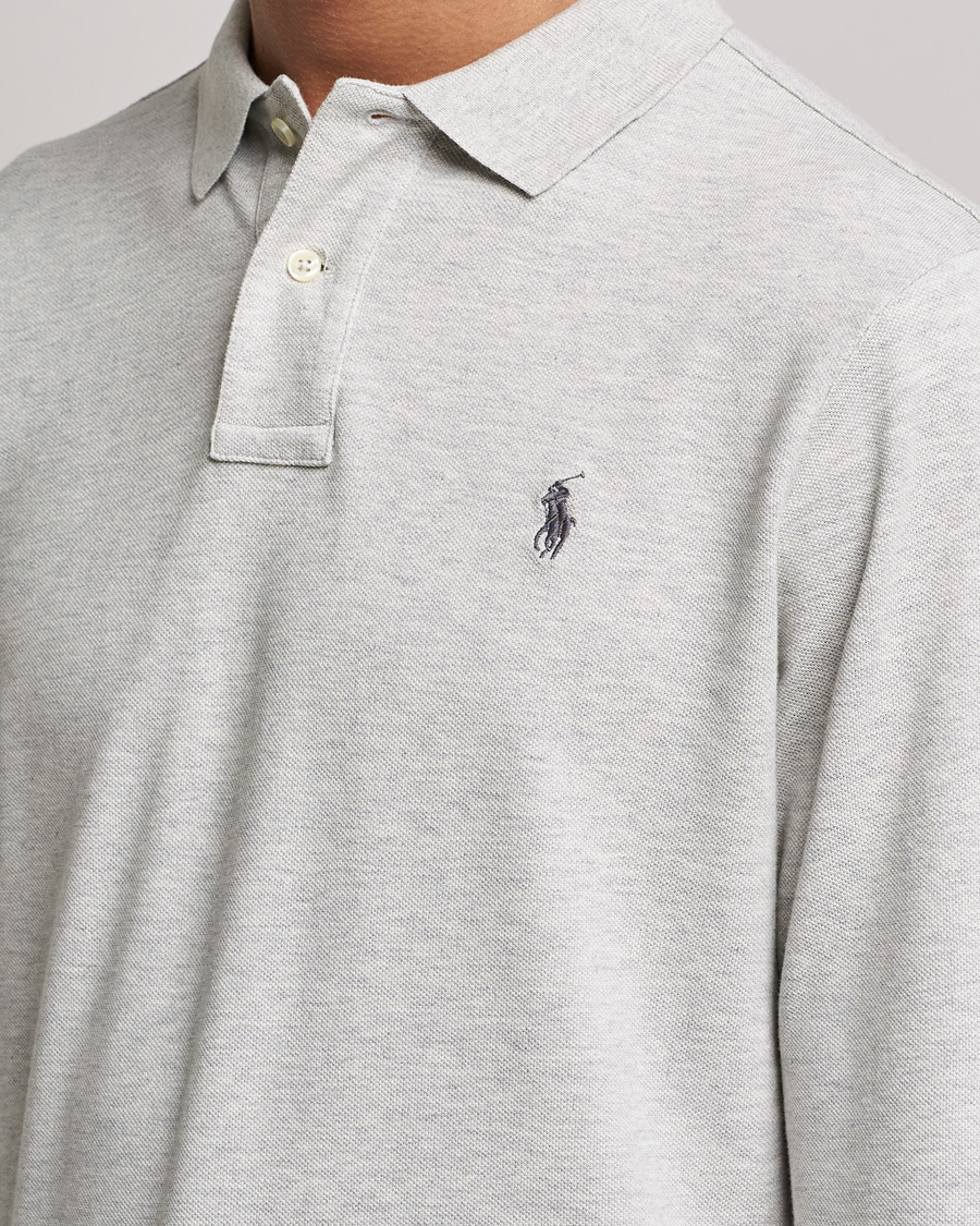 Herr | Tröjor | Polo Ralph Lauren | Custom Slim Fit Long Sleeve Polo Light Sport Heather