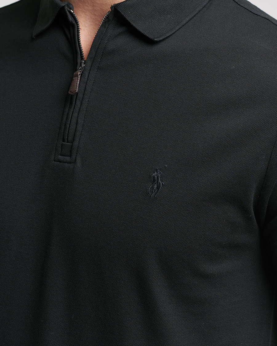 Herr | Pikéer | Polo Ralph Lauren | Custom Slim Fit Half Zip Polo Black