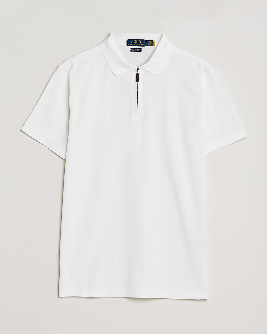 Herr |  | Polo Ralph Lauren | Custom Slim Fit Half Zip Polo White