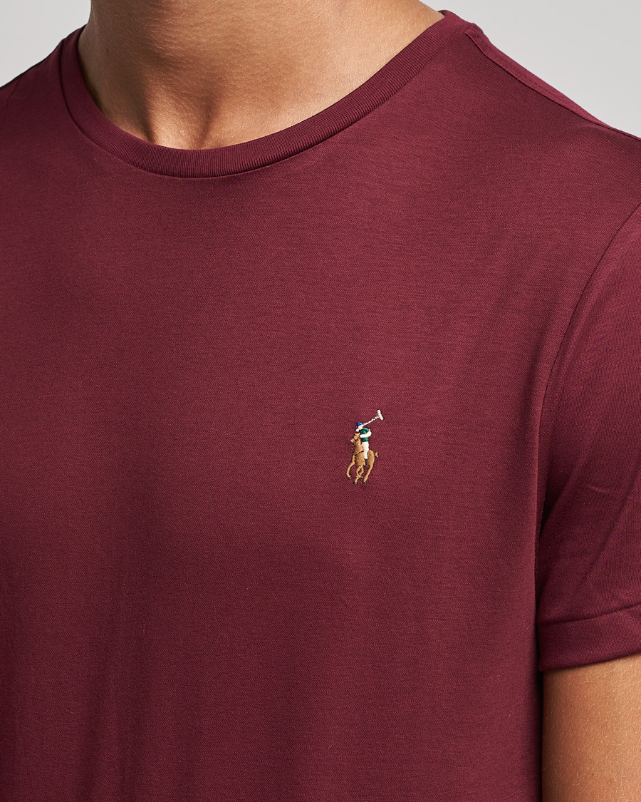 Herr | T-Shirts | Polo Ralph Lauren | Luxury Pima Cotton Crew Neck Tee Classic Wine