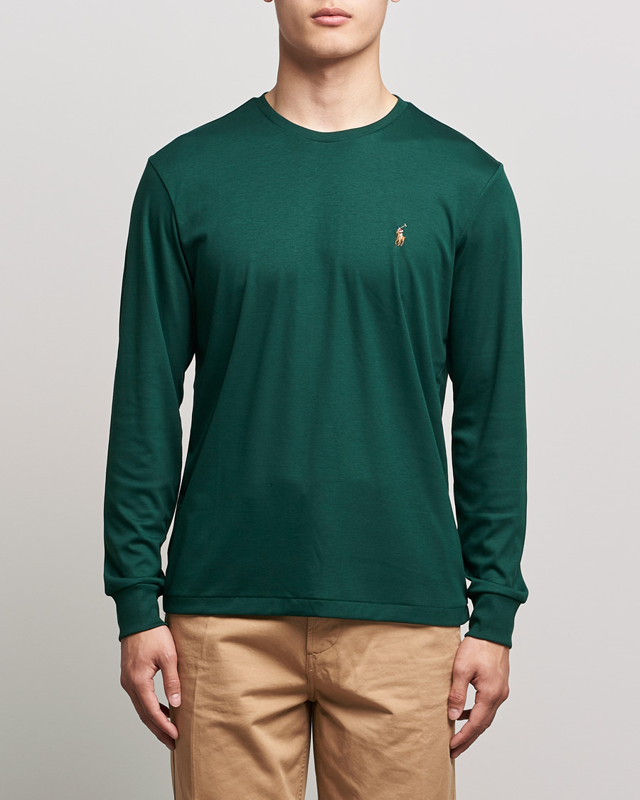 Herr | Långärmade t-shirts | Polo Ralph Lauren | Luxury Pima Cotton Long Sleeve Tee College Green