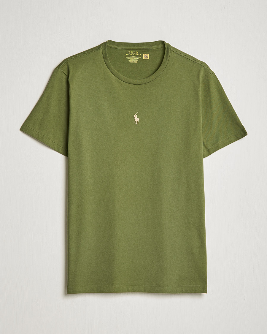 Herr | T-Shirts | Polo Ralph Lauren | Center Logo Crew Neck Tee Army Olive