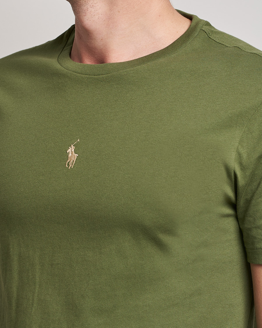 Herr | T-Shirts | Polo Ralph Lauren | Center Logo Crew Neck Tee Army Olive