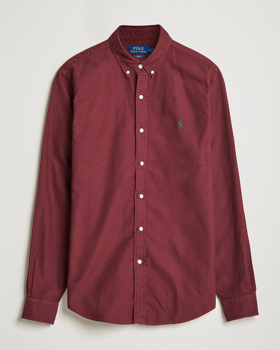 Herr | Skjortor | Polo Ralph Lauren | Slim Fit Garment Dyed Oxford Rich Ruby