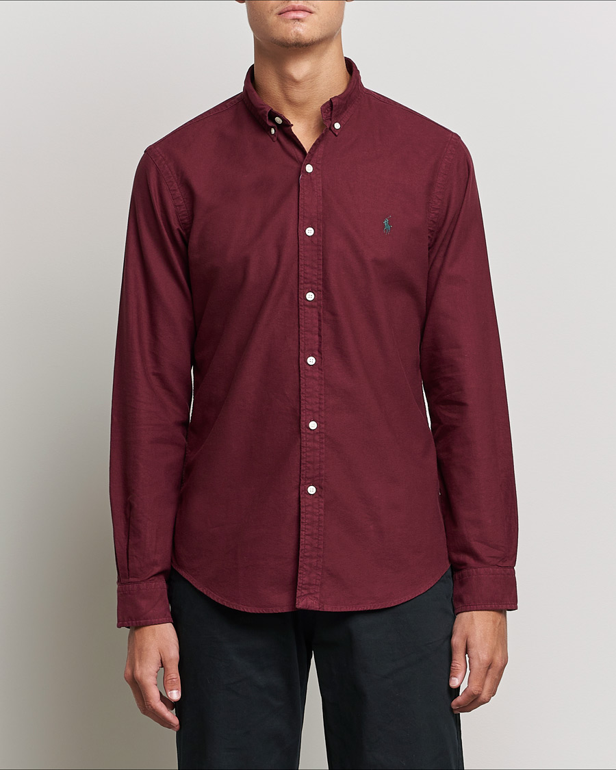 Herr | Skjortor | Polo Ralph Lauren | Slim Fit Garment Dyed Oxford Rich Ruby