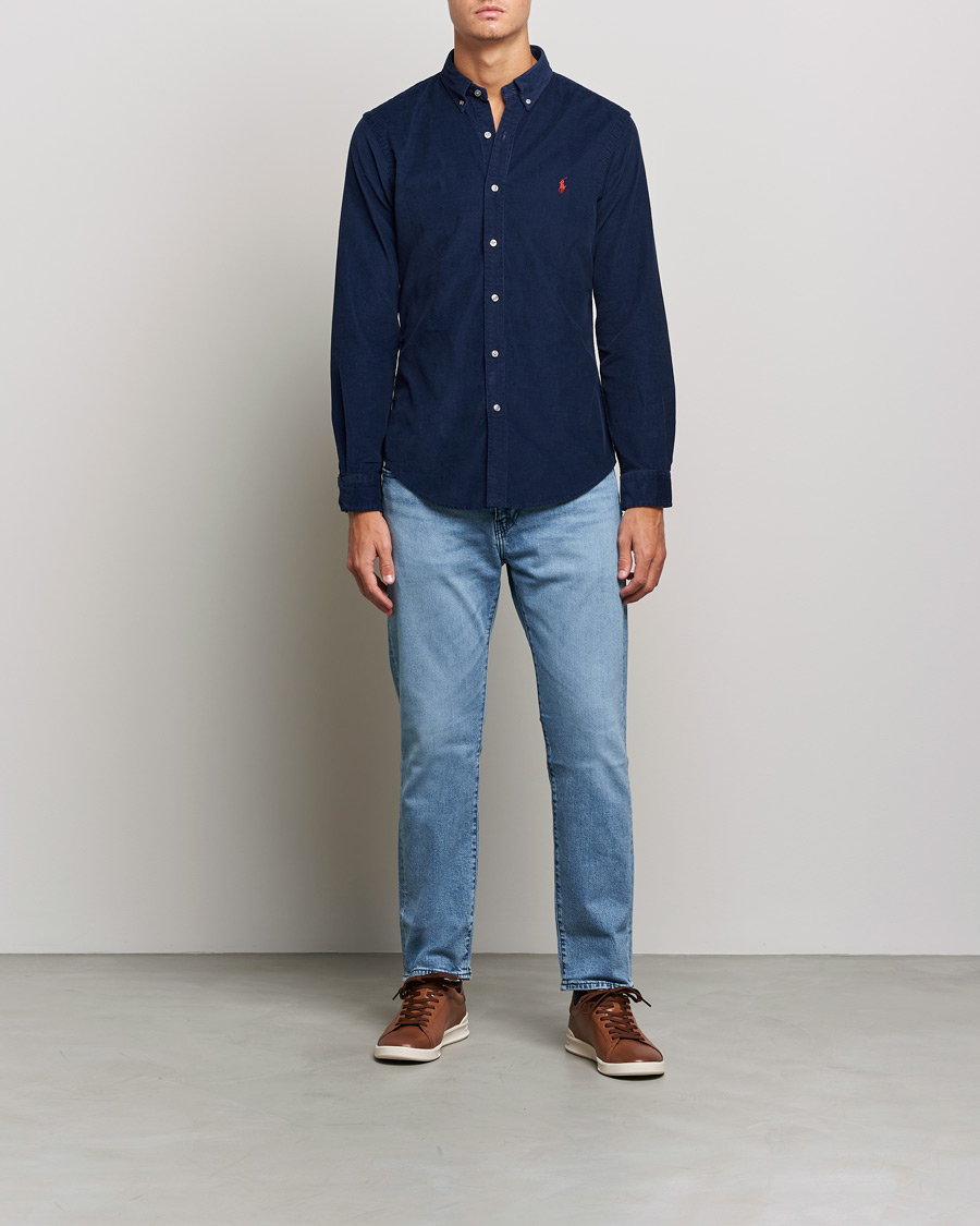Herr | Skjortor | Polo Ralph Lauren | Slim Fit Corduroy Shirt Newport Navy