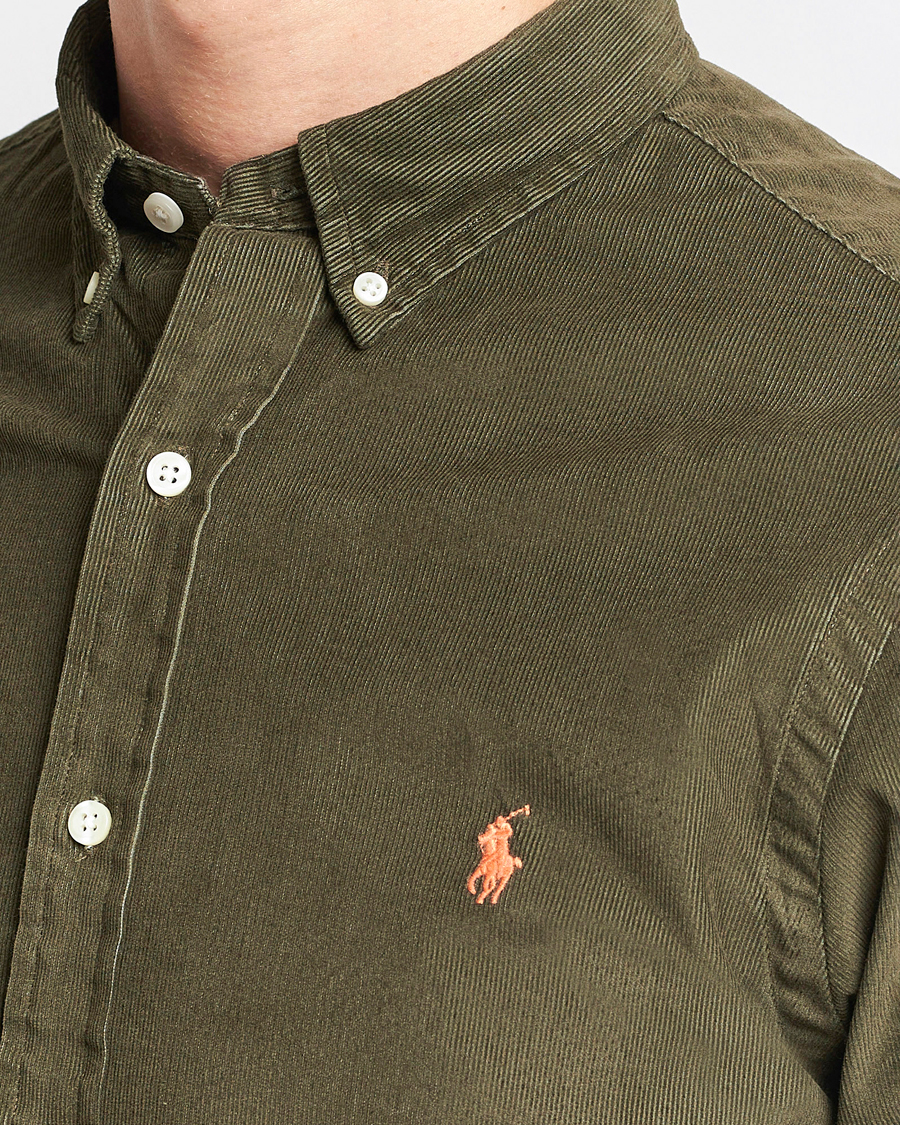 Herr | Skjortor | Polo Ralph Lauren | Slim Fit Corduroy Shirt Canopy Olive