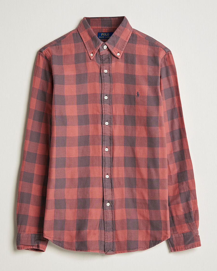 Herr | Skjortor | Polo Ralph Lauren | Custom Fit Double Faced Checked Shirt Red/Black