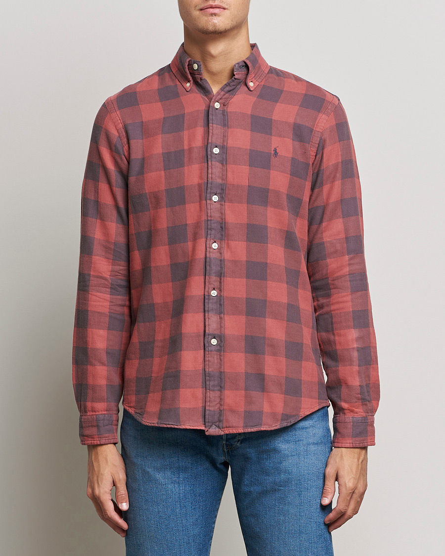 Herr | Skjortor | Polo Ralph Lauren | Custom Fit Double Faced Checked Shirt Red/Black