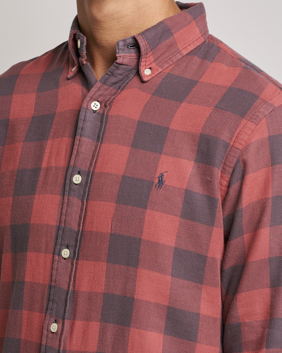 Herr | Skjortor | Polo Ralph Lauren | Custom Fit Double Faced Checked Shirt Red/Black