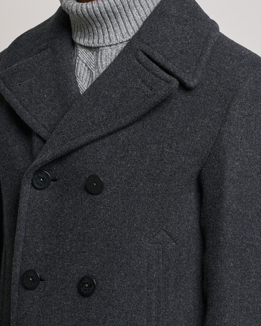 Herr | Jackor | Polo Ralph Lauren | Wool Melton Peacoat Navy Charcoal