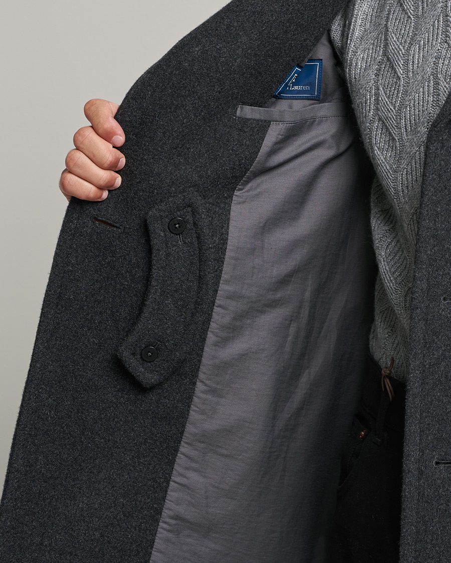 Herr | Jackor | Polo Ralph Lauren | Wool Melton Peacoat Navy Charcoal