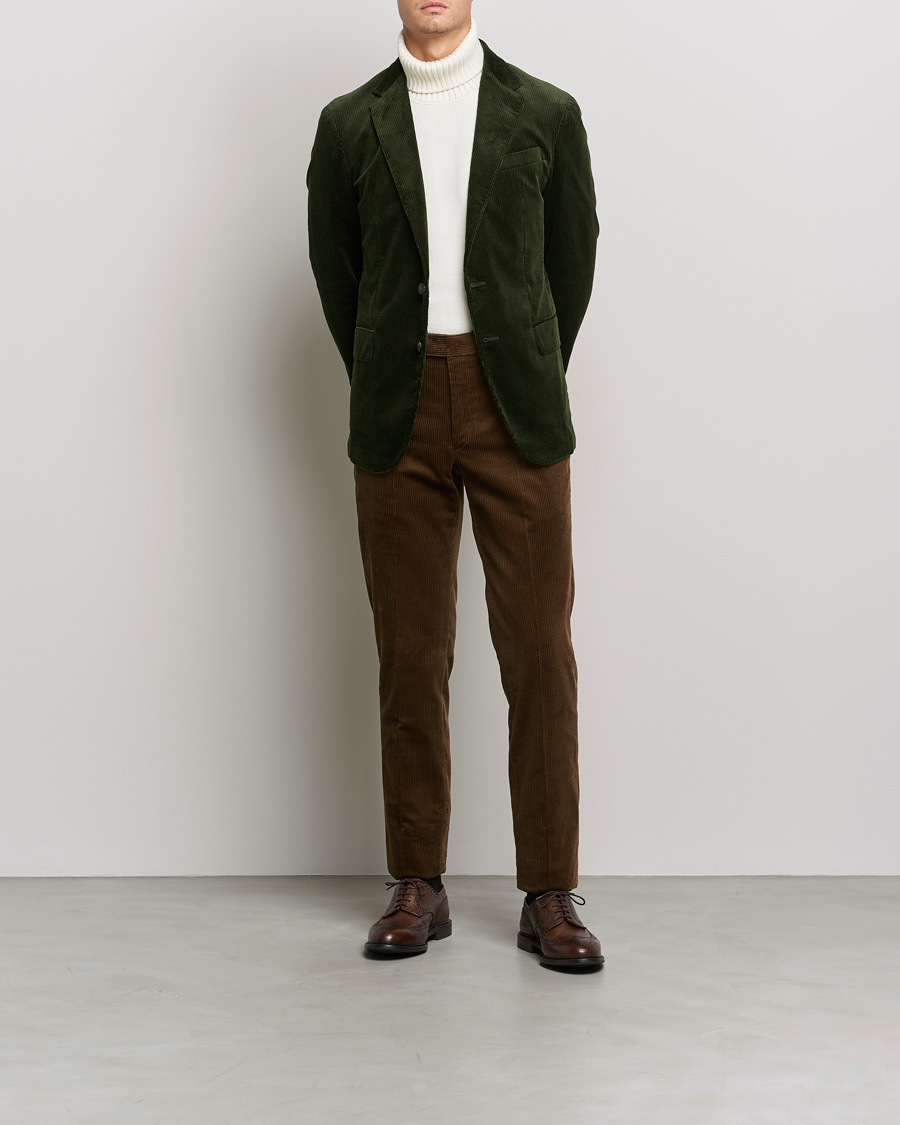 Herr | Manchesterbyxor | Polo Ralph Lauren | Corduroy Pleated Drawstring Trousers Snuff