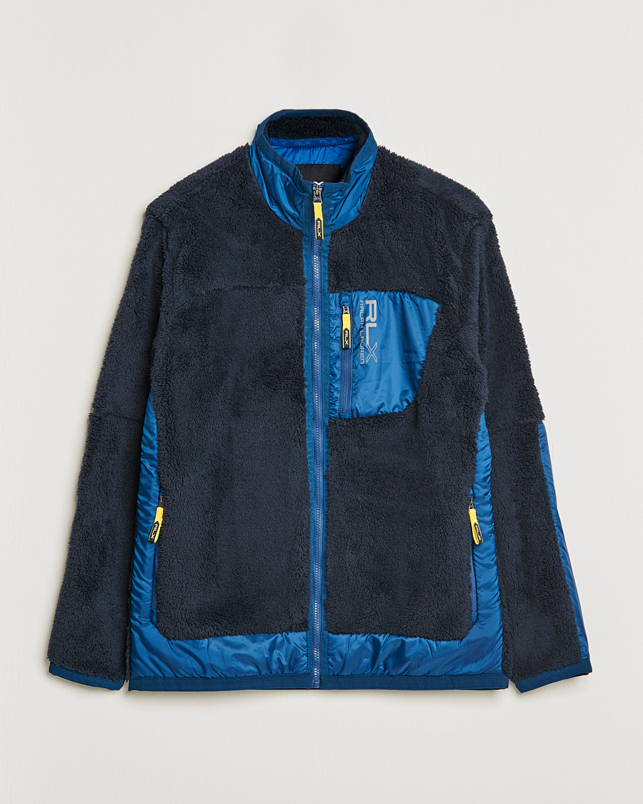Herr | Tröjor | RLX Ralph Lauren | Hi-Pile Full Zip Sweater College Navy