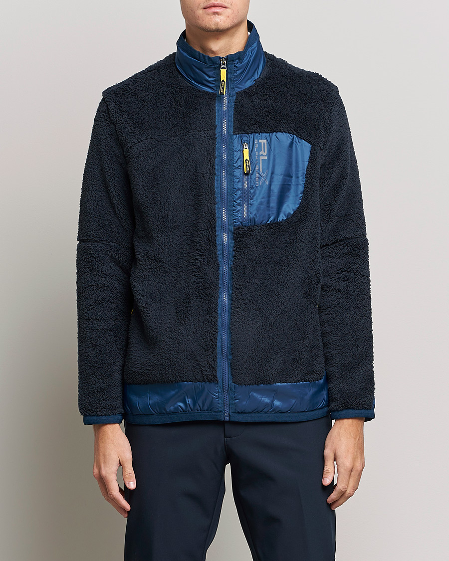 Herr | Fleecetröjor | RLX Ralph Lauren | Hi-Pile Full Zip Sweater College Navy