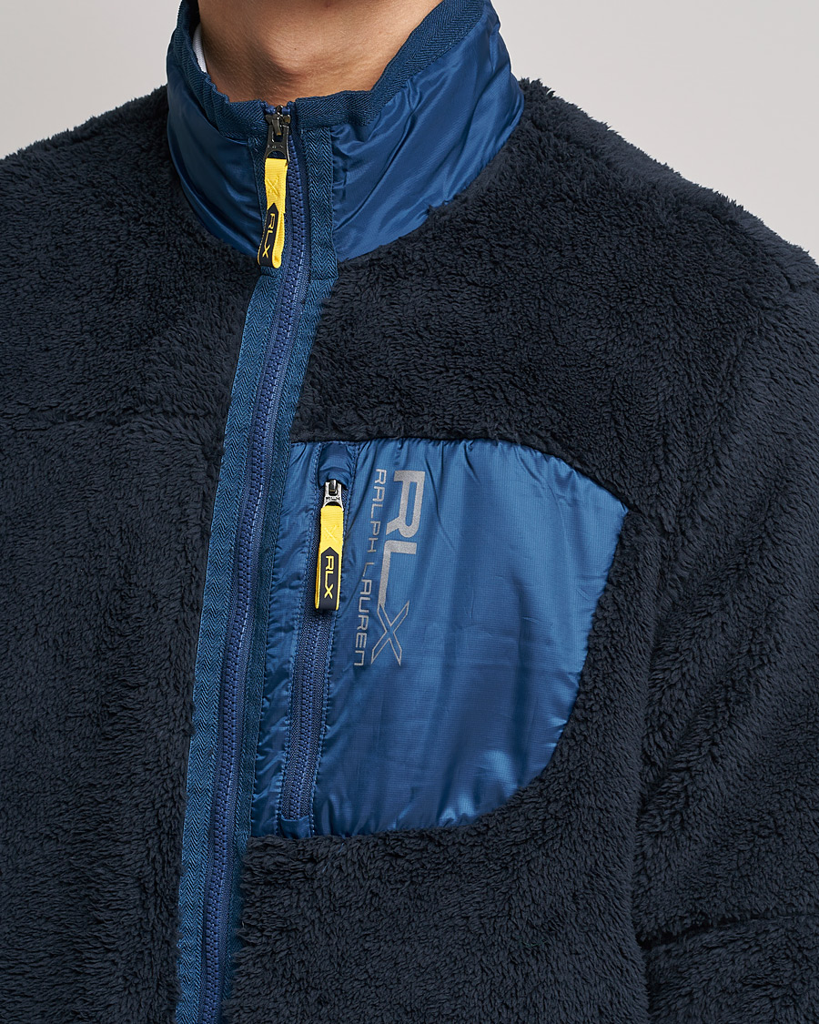 Herr | Tröjor | RLX Ralph Lauren | Hi-Pile Full Zip Sweater College Navy