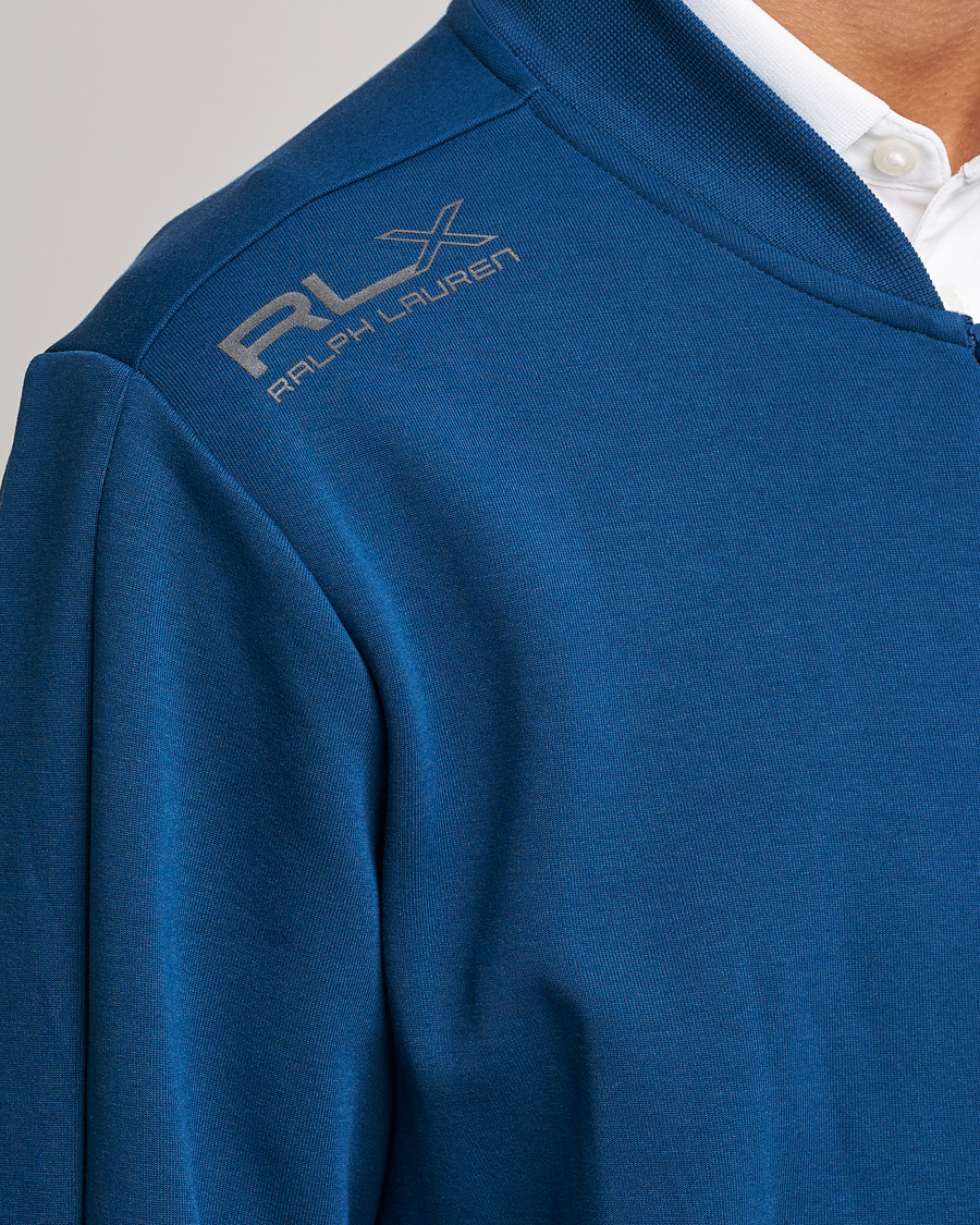 Herr | Tröjor | RLX Ralph Lauren | Double Knit Full Zip Sweater Raleigh Blue