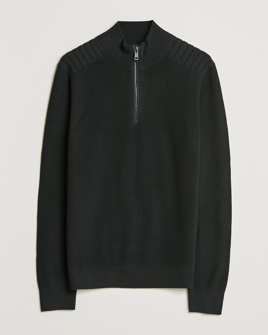 Herr | Tröjor | RLX Ralph Lauren | Merino Half Zip Sweater Black