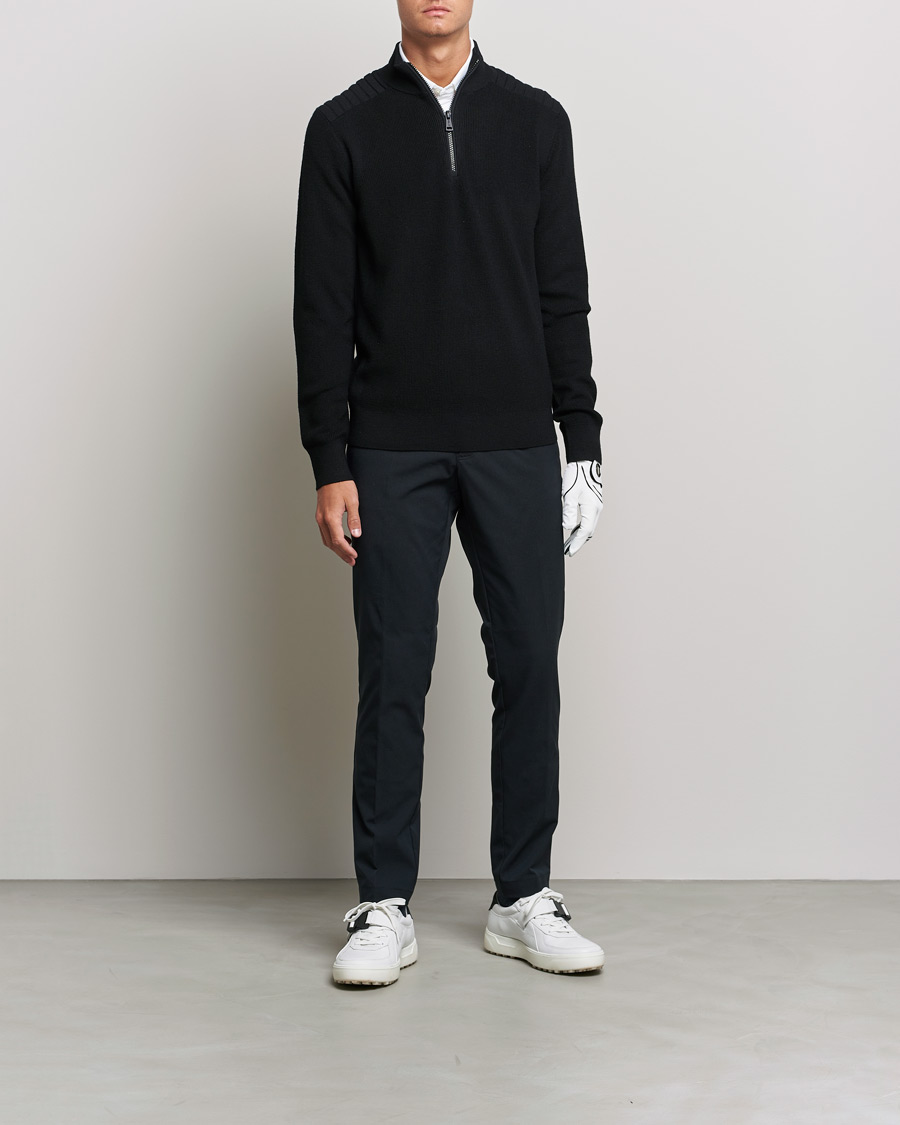 Herr | Zip-tröjor | RLX Ralph Lauren | Merino Half Zip Sweater Black