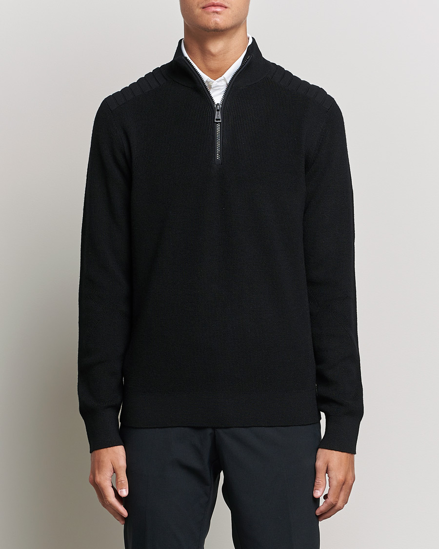 Herr | Tröjor | RLX Ralph Lauren | Merino Half Zip Sweater Black