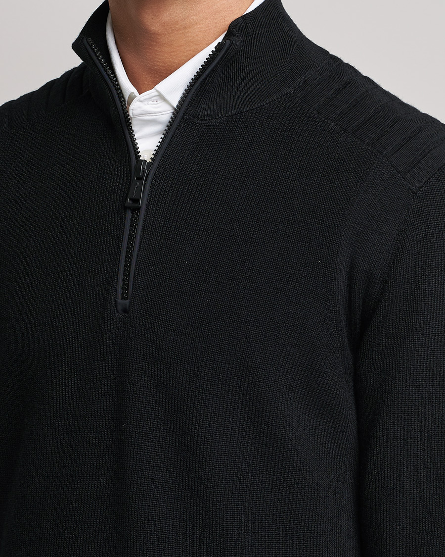 Herr | Tröjor | RLX Ralph Lauren | Merino Half Zip Sweater Black