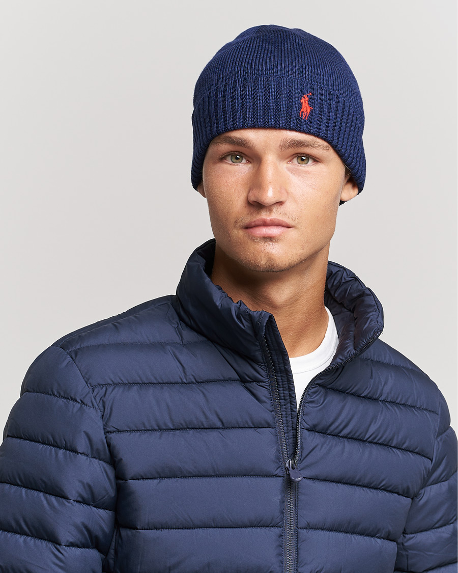 Herr | Mössor | Polo Ralph Lauren | Merino Beanie Hunter Navy