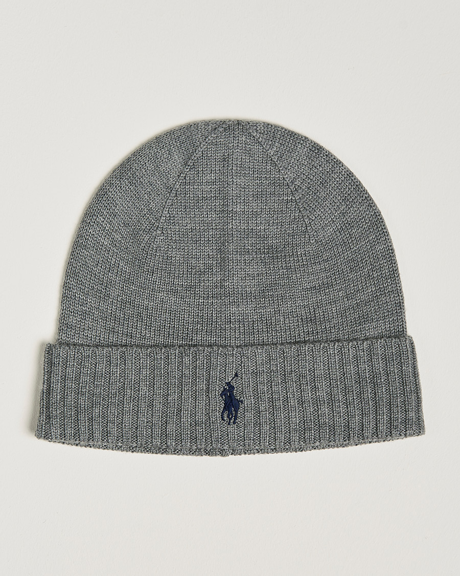 Herr | Polo Ralph Lauren Merino Beanie Fawn Grey Heather | Polo Ralph Lauren | Merino Beanie Fawn Grey Heather