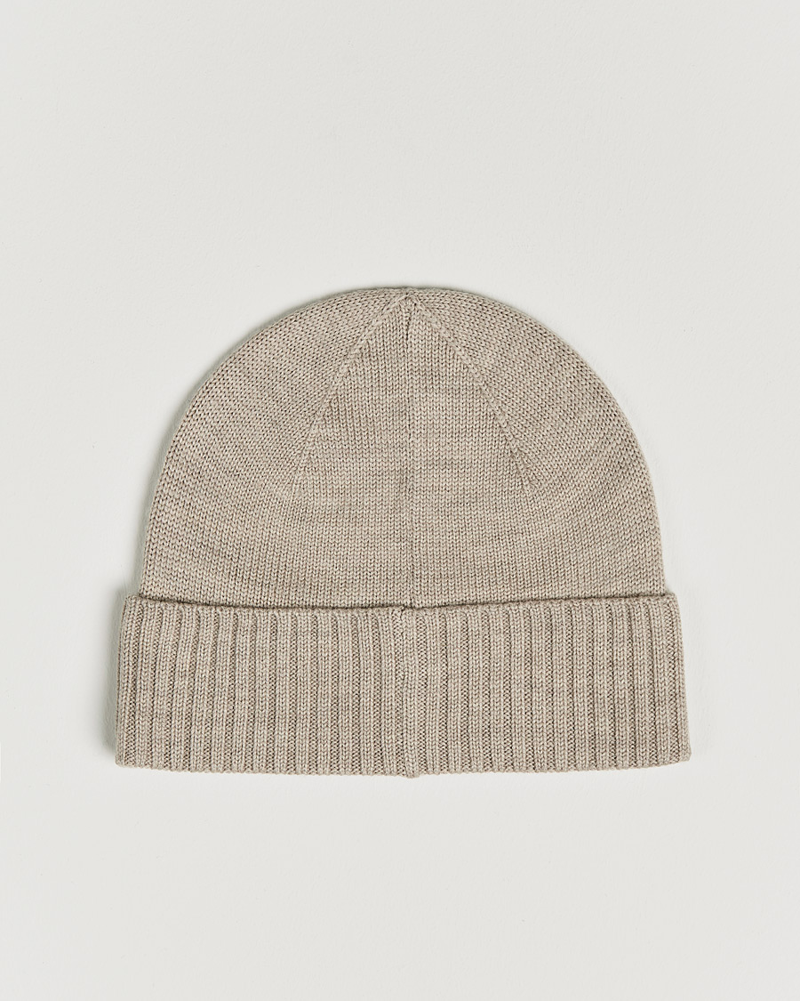 Herr | Polo Ralph Lauren Merino Wool Beanie Oatmeal Heather | Polo Ralph Lauren | Merino Wool Beanie Oatmeal Heather