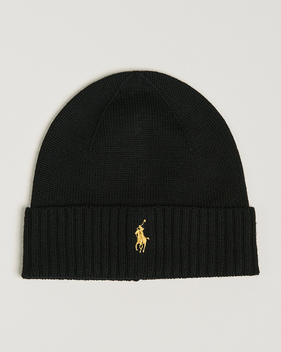 Herr | Mössor | Polo Ralph Lauren | Merino Beanie Polo Black