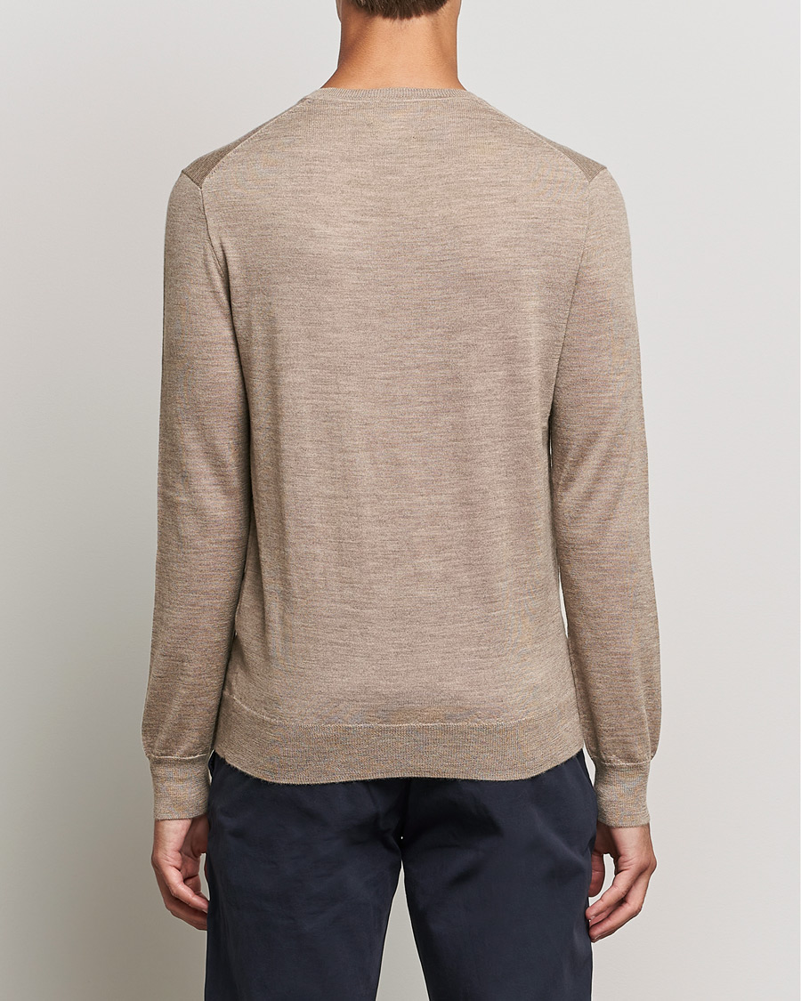 Herr | Tröjor | Polo Ralph Lauren | Merino Crew Neck Pullover Light Walnut Heather