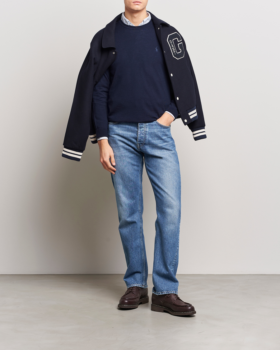 Herr | Tröjor | Polo Ralph Lauren | Merino Crew Neck Pullover Hunter Navy
