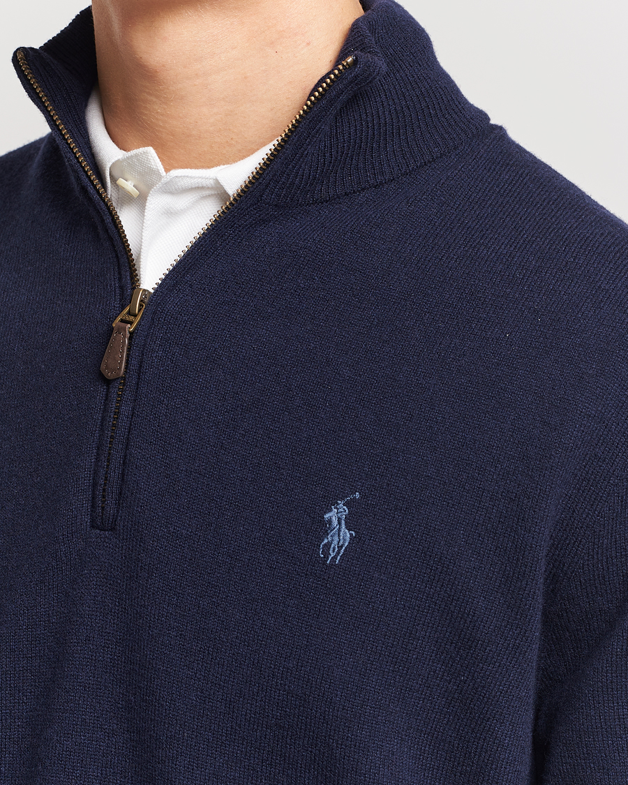 Herr | Tröjor | Polo Ralph Lauren | Merino Half-Zip Sweater Hunter Navy