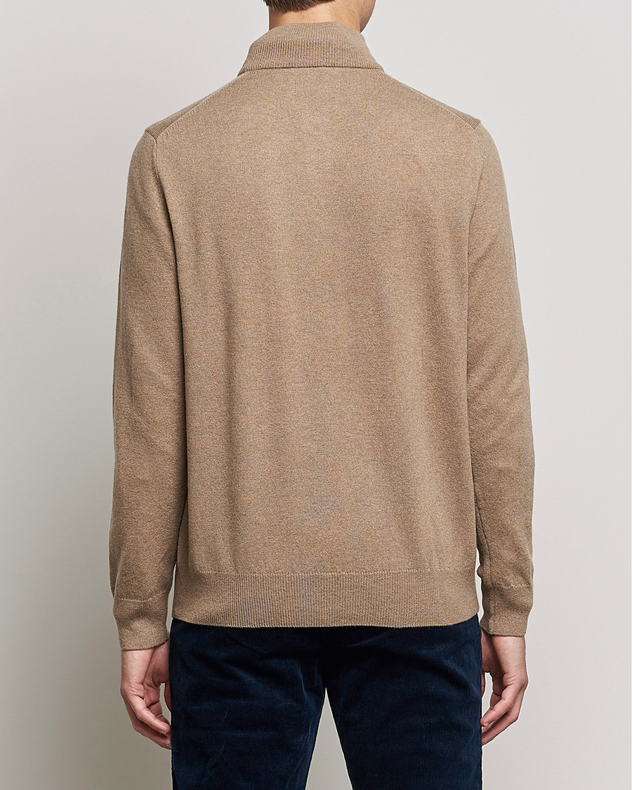 Herr | Tröjor | Polo Ralph Lauren | Merino Half Zip Sweater Honey Brown Heather