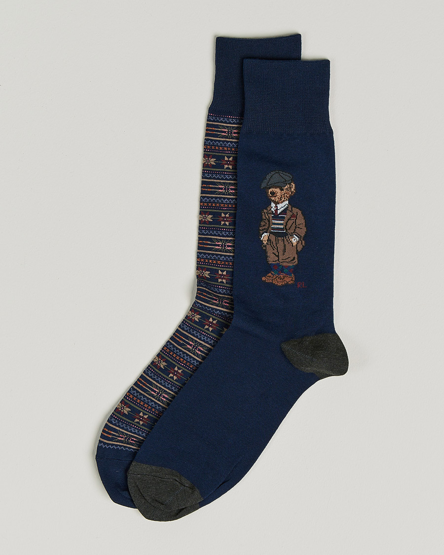Herr | Underkläder | Polo Ralph Lauren | 2-Pack Bear Fairisle Socks Multi