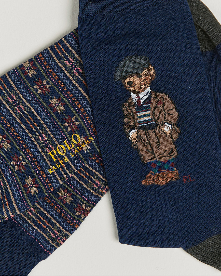 Herr | Underkläder | Polo Ralph Lauren | 2-Pack Bear Fairisle Socks Multi