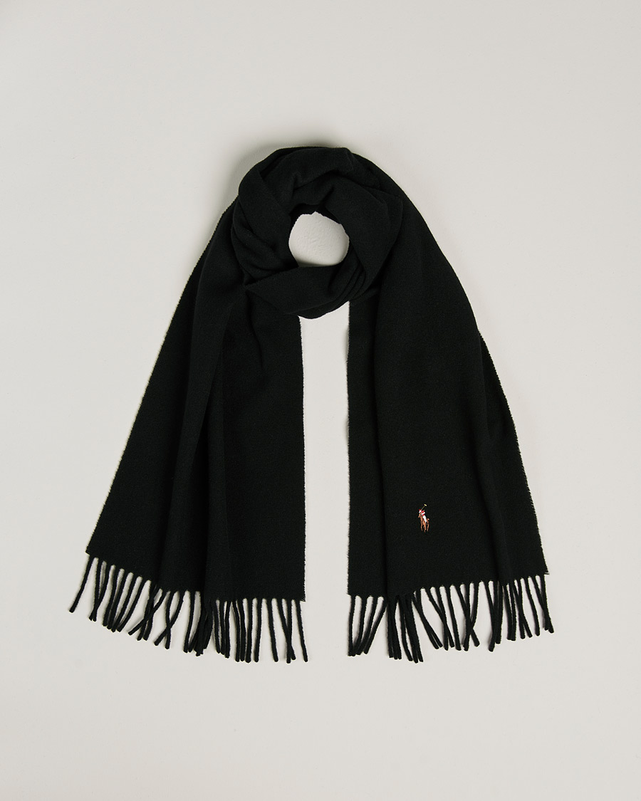 Herr | Polo Ralph Lauren Signature Wool Scarf Black | Polo Ralph Lauren | Signature Wool Scarf Black