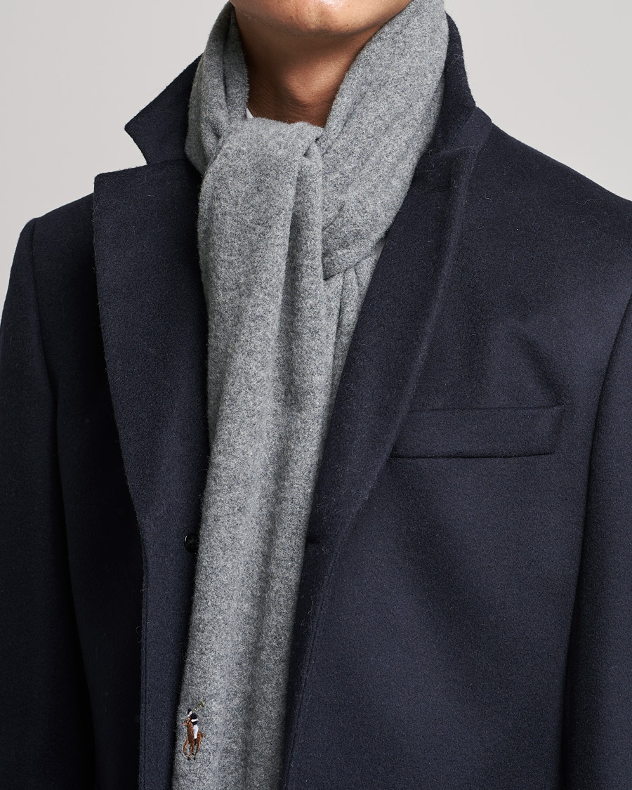 Herr | Polo Ralph Lauren Signature Wool Scarf Fawn Grey Heather | Polo Ralph Lauren | Signature Wool Scarf Fawn Grey Heather