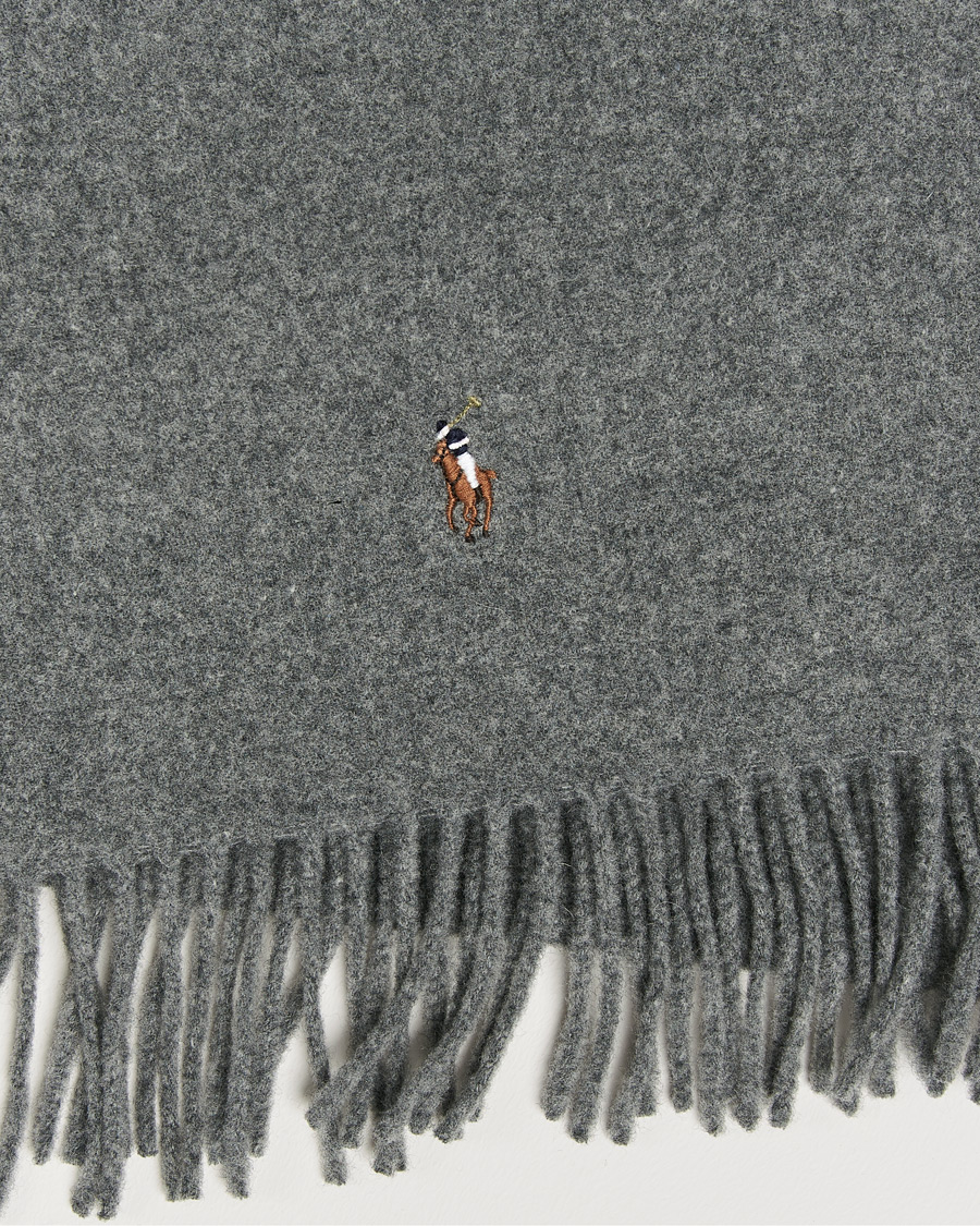 Herr | Polo Ralph Lauren Signature Wool Scarf Fawn Grey Heather | Polo Ralph Lauren | Signature Wool Scarf Fawn Grey Heather