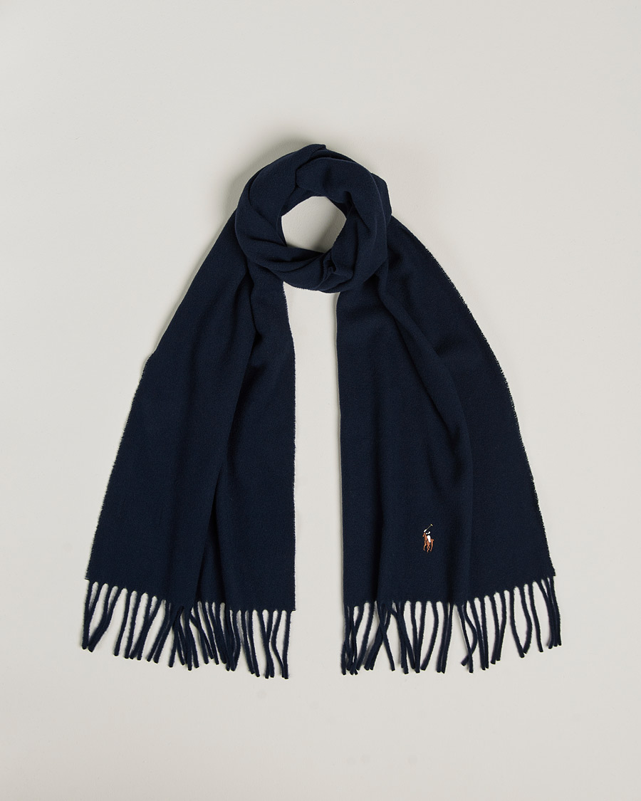 Herr | Polo Ralph Lauren Signature Wool Scarf Hunter Navy | Polo Ralph Lauren | Signature Wool Scarf Hunter Navy
