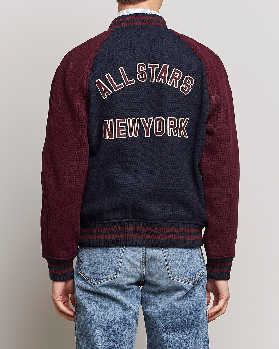 Herr | Jackor | Polo Ralph Lauren | Varsity Lined Bomber Jacket Hunter Navy/Rich Ruby