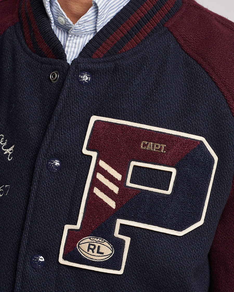 Herr | Jackor | Polo Ralph Lauren | Varsity Lined Bomber Jacket Hunter Navy/Rich Ruby