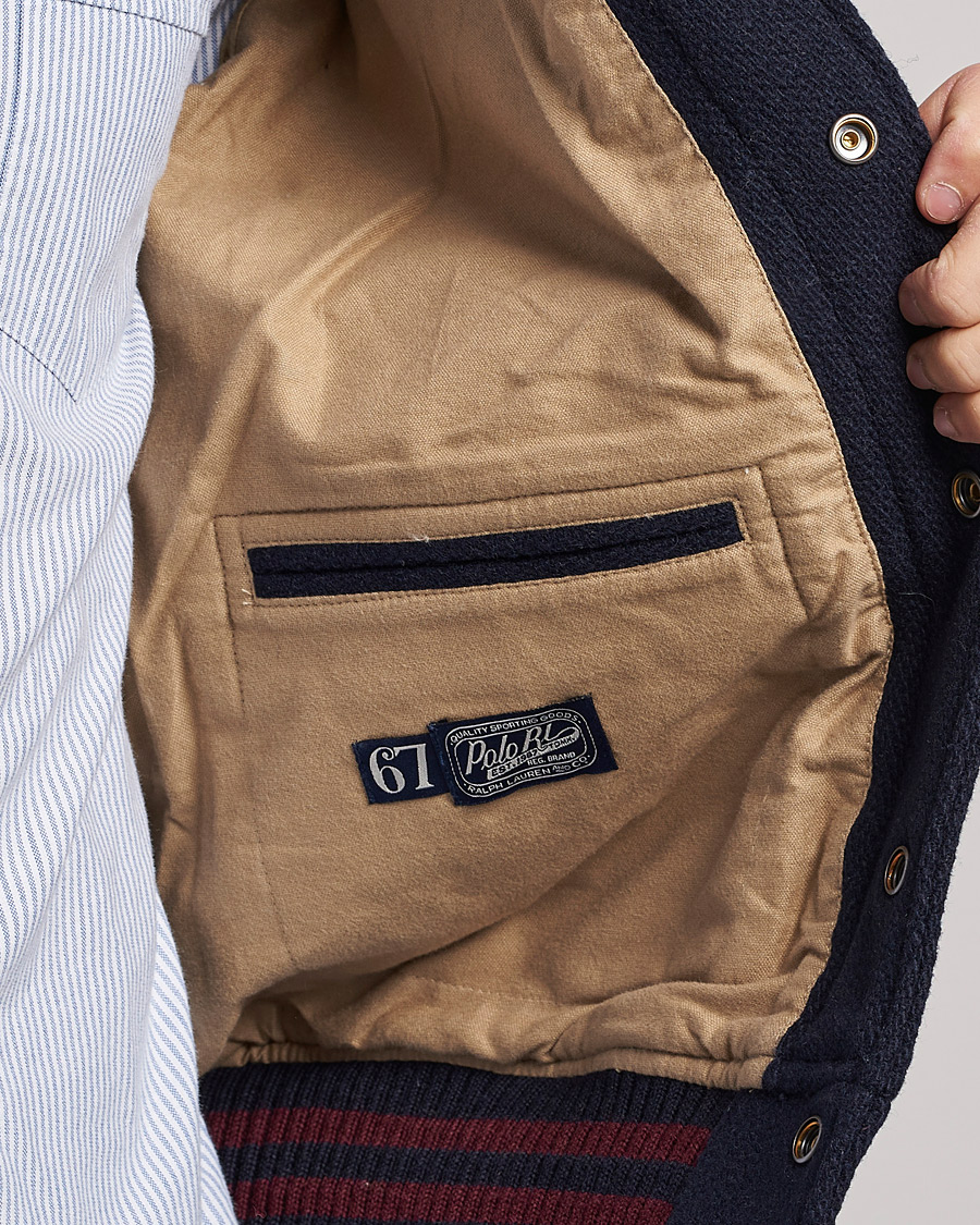 Herr | Jackor | Polo Ralph Lauren | Varsity Lined Bomber Jacket Hunter Navy/Rich Ruby