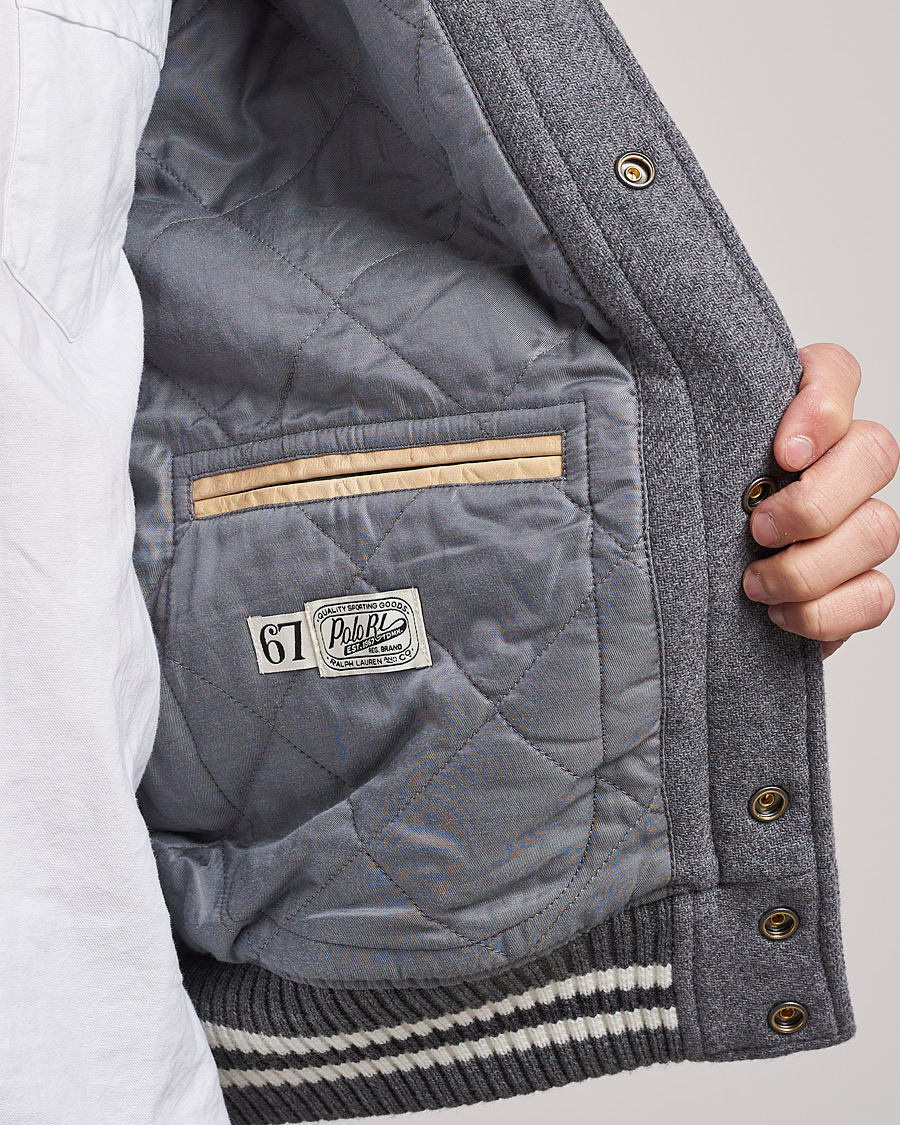 Herr | Jackor | Polo Ralph Lauren | Ski Varsity Lined Bomber Jacket Grey Heather
